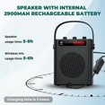 thumbnail image 4 of Amplificador de voz inalámbrico SANMIC S93 30W con micrófono Bluetooth, 4 of 7