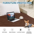 thumbnail image 5 of Smilebee Waterproof Sofa Cover for Dogs Pets, Reversible Couch Cover Machine Washable, Furniture Protector Slipcover for Kids, 30x70 Inch, Brown & Chocolate, 5 of 7