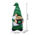 thumbnail image 3 of 7 - Inch St. Patrick's Day Green Gnome Figurine - Luck - Bringing Home Decor, 3 of 5