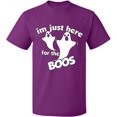 thumbnail image 2 of OXI T-Shirt - I'm Just Here For The Boos, Basic Casual T-Shirt for Men's and Women Fleece T-Shirt Short Sleeve - Purple Medium, 2 of 3