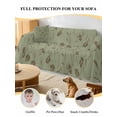 thumbnail image 4 of Sage Green Floral Couch Cover for 2 Cushion Couch, Vintage Spring Botanical Flowers Washable Love Seat Sofa Covers Slipcover, Throw Sofa Covers for Pets, Furniture Protector 71"x102", 4 of 9
