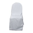 thumbnail image 6 of Efavormart 5PCS | Round Top Silver Polyester Banquet Chair Covers Linen Dinning Chair slipcover For Wedding Party Event Catering, 6 of 11