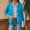 Sky Blue, variant on Women's Sweaters and Cardigans Summer Pink Fashionable Casual Button Round Neck Long Sleeved Knitted Cardigan Solid Color Sweater Jacket Top