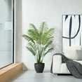 thumbnail image 6 of 5 Feet Artificial Plants in Basket Faux Green Areca Palm Plant with Woven Seagrass Belly Basket, Fake Tree for Home Decor Office House Living Room Indoor Outdoor, 6 of 8
