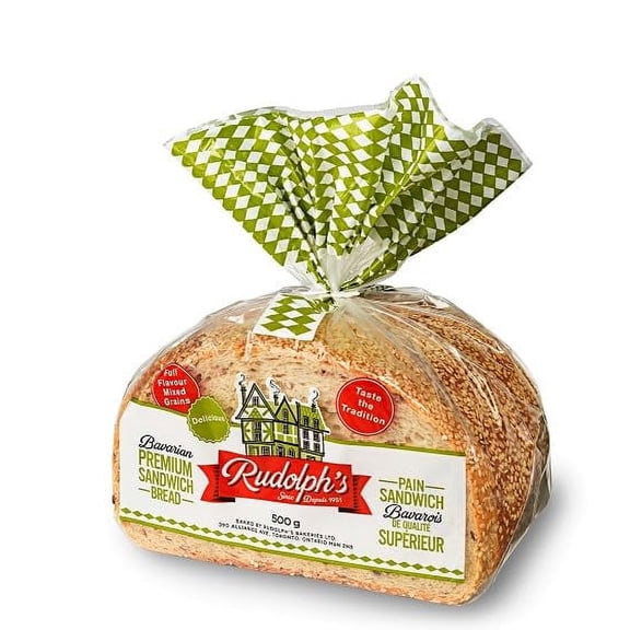 Rudolph's Bakeries Premium Sandwich Sourdough Bread 500g - Authentic Bavarian-Style Rye Sourdough - Imported from Canada - Brick Oven Baked