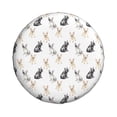 thumbnail image 4 of Spare Tire Cover, Cute French Bulldog Multicolor Wheel Cover Tire Covers For Trailers Car Truck Camper Universal Tire Covering Fits Diameter14"-17", 4 of 4