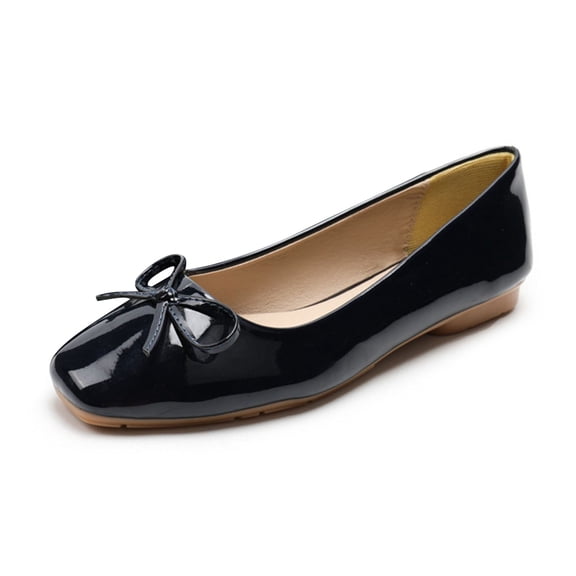 oqasdz Women's Casual Shoes Ballerina Slip On Trainers Comfort Breathable Non Slip Ballet Shoes with Bow Design Fashion Lightweight Summer Outdoor