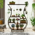 thumbnail image 7 of Tribesigns 6-Tier Plant Stand, 70.9" Tall Plant Shelf with 10 Hanging Hooks, Vase Shape Ladder Plant Stand, Multi-Purpose Plant Display Rack, 7 of 7