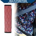 thumbnail image 3 of Unique Bargains Car Shiny Seat Belt Covers Shoulder Pad Seat Belt Pad Cover 6.5x23cm Red, 3 of 7