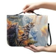 thumbnail image 2 of ZUXONGSY Snowy Mountain Wolf Forest Print Leather Bible Cover Lightweight Bible Carrying Tote Bags for Women Men Stylish Scripture Bag with Detachable Wristlet Strap Christian Art Gifts, XL, 2 of 7
