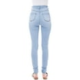 thumbnail image 4 of MixMatchy Women's Stylish High Rise Light Ripped Knee Skinny Jeans, 4 of 5