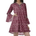 thumbnail image 3 of Moomaya Flounce Sleeve Dresses For Women Embroidered Summer Dresses Women, 3 of 6