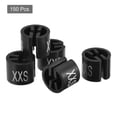 thumbnail image 3 of Uxcell Clothes Hanger Marker 2XS Fit 3.5mm Rod for Garment Color Coding Black 150 Pack, 3 of 5