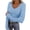 1-Light Blue, variant on V Neck Long Sleeve Shirts for Women Spring Slim Fitted Tops Stretchy Base Layer Basic Tight Undershirt