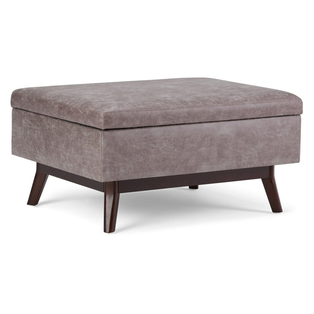 Simpli Home Owen Coffee Table Ottoman with Storage