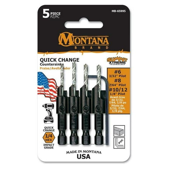 Montana Brand MB-65995 Power Groove Countersink Set