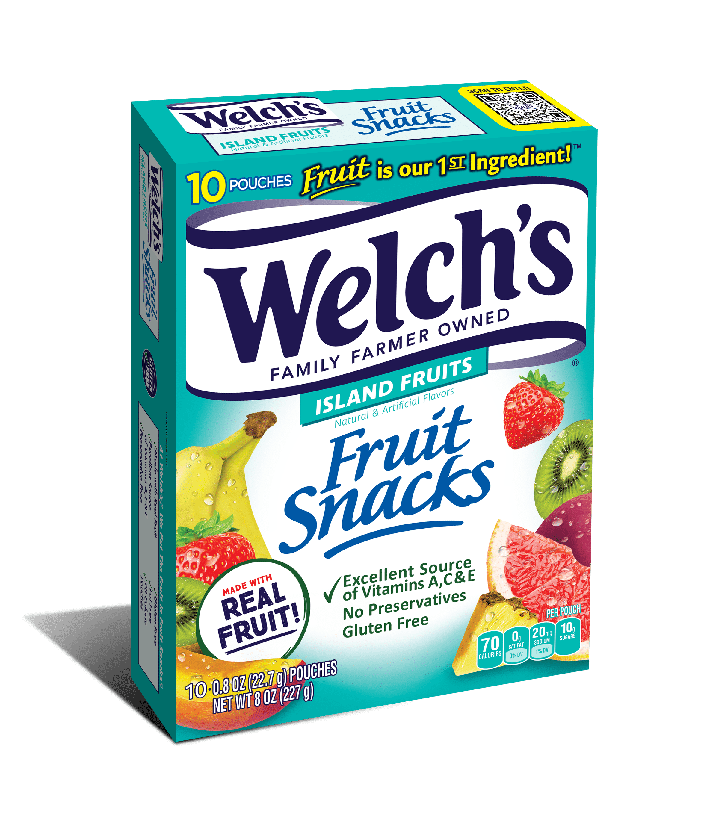 (2 pack) Welch's Island Fruits Fruit Snacks 0.8oz Pouches - 10ct Box