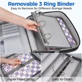thumbnail image 4 of Bolsa portablocs Ytonet con cierre, 2" 3 anillos, para laptop de 14", negra, 4 of 7