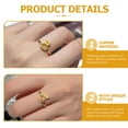 thumbnail image 3 of unbranded Anillo Abierto De En Cobre Dorado Para Mujer Con Y, 3 of 8