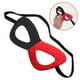 thumbnail image 5 of FELTECHELECTR Máscara de Halloween para adultos, máscara de payaso negra y roja de media cara, máscara de mascarada realista, máscara de cosplay, máscara retro vintage, máscara de cosplay de carnaval, 5 of 6