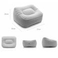 thumbnail image 2 of HINTRMENT 2Pack Inflatable Airplane Leg Support Pillow for Office Gray PVC Flocking Fabric Travel Design, 2 of 6