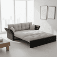 thumbnail image 3 of Homy Casa 3-in-1 Convertible Sofa Bed, Velvet Loveseat Sofa for Apartment & Living Room, 3 of 11