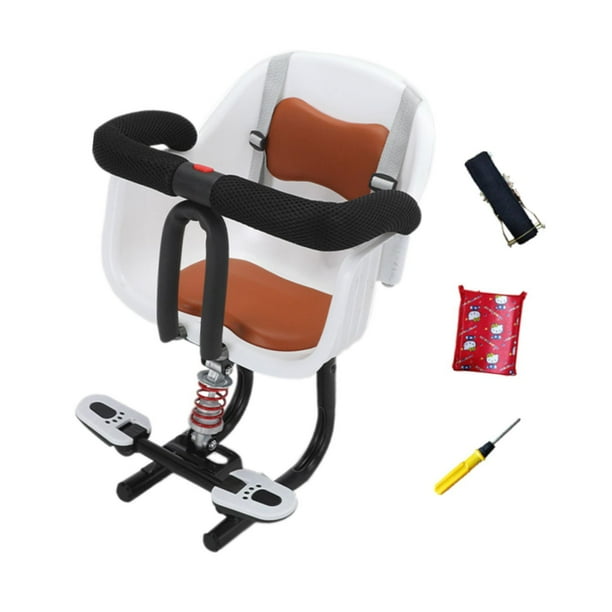 Portabebés para asiento delantero para niños, resistente, con reposapiés, asiento para bebé de moto resistente