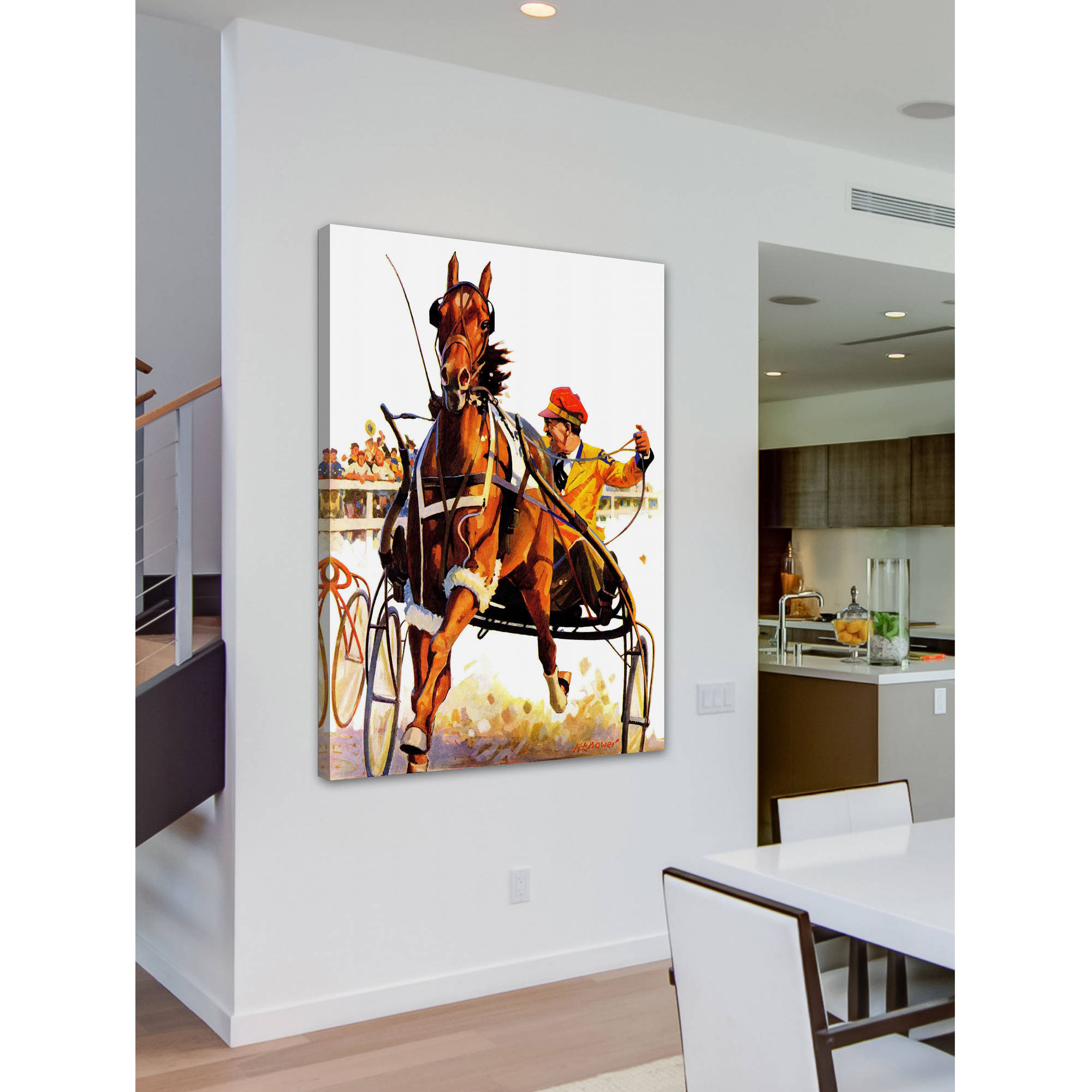 Marmont Hill Harness Race by Maurice Bower Painting Print on Canvas