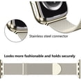 thumbnail image 3 of 2Pack Metal Magnetic Band Compatible with Apple Watch Bands 38mm 40mm 41mm 42mm 44mm 45mm 49mm Women Men,Milanese Loop Stainless Steel Mesh Adjustable Strap for iWatch Series 9 8 7 6 5 4 3 2 SE ultra, 3 of 7