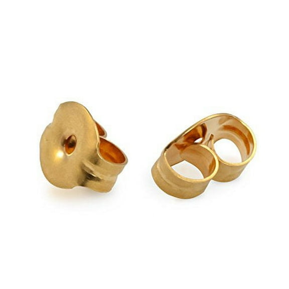 JewelrySupply Standard Earring Backs Gold Plated (Package of 10)