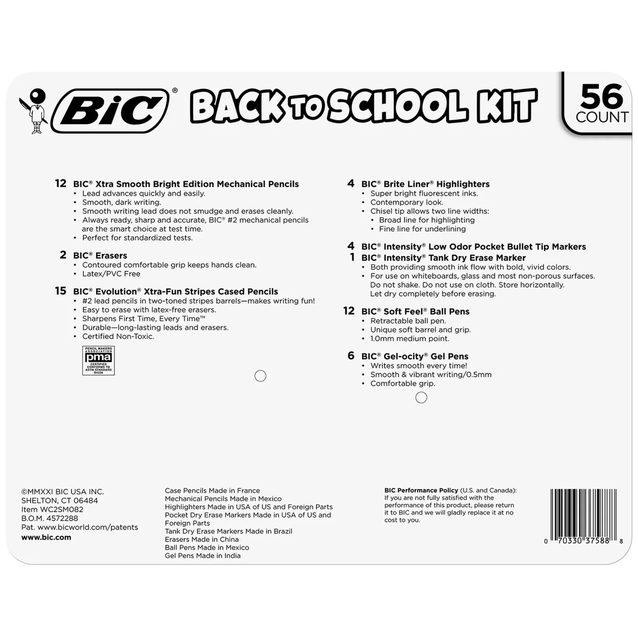 BIC Ultimate Back To School Kit – 42-teiliges Schulstarter-Set Mit Stiften, Markern, Radiergummi & Mehr