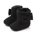 thumbnail image 2 of JINMGG Clearance Winter Toddler Baby Boys Girls Bow Thicken Velvet Snow Boots, 2 of 7