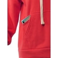 thumbnail image 4 of A2Y Women's Relax Fit Kangaroo Phone Pockets Hoodie Sweatshirts Ruby M, 4 of 5
