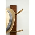 thumbnail image 4 of Kate and Laurel Rossmore Modern 4-Hook Vertical Wall Hanging Coat Rack, Walnut Brown and Gold, Decorative Mid-Century Wood and Metal Coat Tree Hanging Hooks for Wall-Mounted Storage, 4 of 9