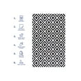 thumbnail image 5 of nuLOOM Kellee SpinClean Machine Washable Modern Diamonds Area Rug, 3' x 5', Kellees Black, 5 of 9