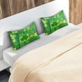thumbnail image 7 of GZHJMY St. Patrick's Day Queen Satin Pillowcase St. Patrick's Day Plaid Shamrock Clover Leaves Green Pillow Case Cover Home Bedding Smoothy Ultra Soft Pillow Cover Bedding Deco Home Decor, 7 of 7