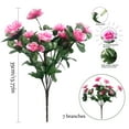thumbnail image 2 of NOGIS 5 Bundles Outdoor Artificial Flowers Fake Silk Camellia Faux Flower Outside UV Resistant That Look Real for Front Porch Pots Planter Patio Balcony Garden Yard Home Decor (Pink), 2 of 7
