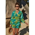 thumbnail image 2 of Botanical Print Long Sleeve Romper, 2 of 5
