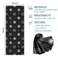 thumbnail image 2 of Black White Sun Moon Star Geometry Pattern Hot Yoga Mat Towel Non Slip for Hot Yoga - Quick-Drying Yoga Mat Cover with 4 Corner Pockets with Travel Bag - Hot Yoga Towel Non Slip 74"x26", 2 of 6