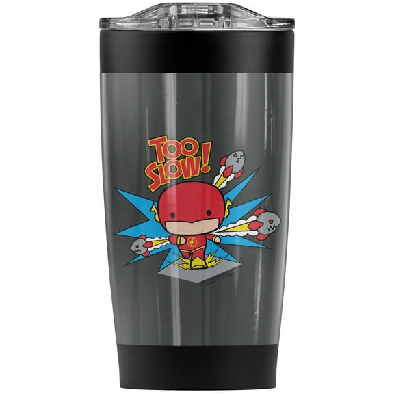 The Flash Too Slow Stainless Steel Tumbler 20 oz Coffee Travel Mug/Cup, Vacuum Insulated & Double Wall with Leakproof Sliding Lid | Great for Hot Drinks and Cold Beverages