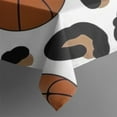thumbnail image 5 of White Leopard Basketballs Pattern Rectangle Tablecloth 60"x102",Waterproof Polyester Rectangle Table Cloth, Wipeable Spillproof Polyester Tablecloth for Dining, Camping, Indoor and Outdoor, 5 of 6