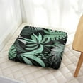 thumbnail image 3 of Tropical Plant Floor Pillow&nbsp;– 22x22 Inch Large Cushion, Dutch Velvet, Jungle Leaves Pattern (Bold & Natural), 3 of 7
