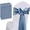 Dusty Blue-50, variant on Satin Blue Chair Sashes Bows 50 Pack - 7x108 Inches Light Ties Ribbons For Wedding Party Birthday Shower Decor