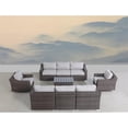 thumbnail image 2 of Living Source International 9-Piece Outdoor Sectional Set with Cushions in Brown, 2 of 2