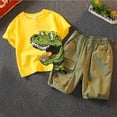 thumbnail image 2 of Icvfdpl Kids Boys Outfits Baby Children Clothes Short Sleeve Dinosaur Printed T Shirt And Shorts 2Pcs Summer Outfit Soft And Skin Friendly Fabric, 2 of 7