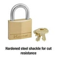 thumbnail image 4 of Master Lock Brass Padlock 140D - Weather-Resistant, Key Lock - 1 Pack, 1/4 Inch Shackle, 4 of 5