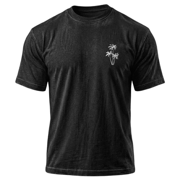 Bnwani Shirts for Men Lightweight Moisture-Wicking Mens Shirts Comfortable Printed Cotton Tee Black XL