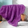 thumbnail image 4 of Exclusivo Mezcla Plush Fuzzy Large Fleece Throw Blanket (50" x 70", Purple)- Soft, Warm and Lightweight, 4 of 7