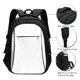 thumbnail image 3 of Fotbe White Mochila con Estampado y Puerto USB para Hombre y Mujer, Mochila Antirrobo, Mochila de Viaje, Mochila Escolar, Mochila Universitaria, 3 of 7