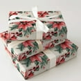 thumbnail image 7 of Vintage Watercolor Poinsettia, Holly, and Pine Berry Christmas Wrapping Paper, 7 of 7